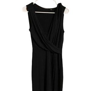 Tahari Black Sleeveless Dress, Women's Size Small, Excellent Shape, Scoop Neck